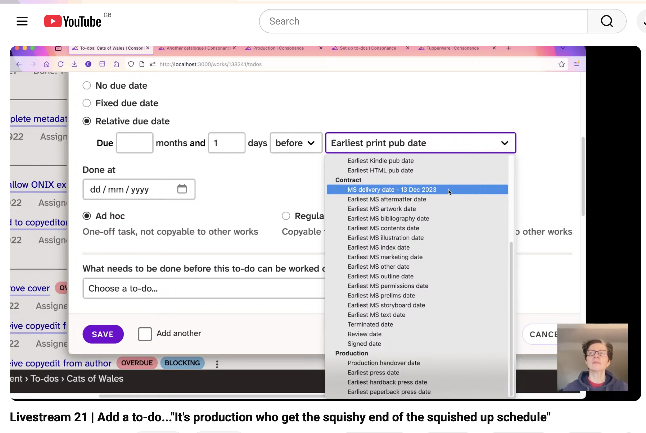 Adding a to-do in Consonance.